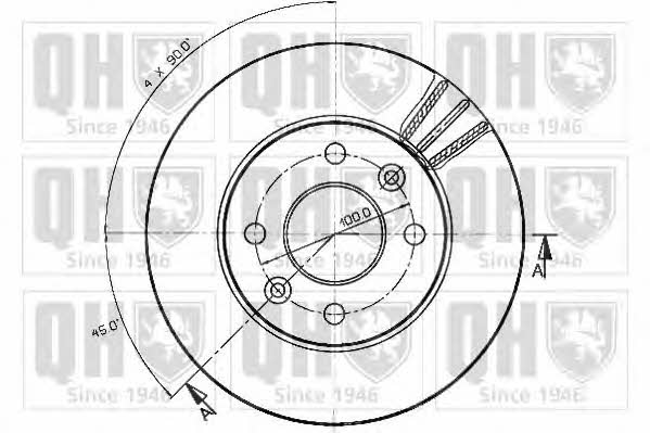 Quinton Hazell BDC3244 Front brake disc ventilated BDC3244: Buy near me in Poland at 2407.PL - Good price!