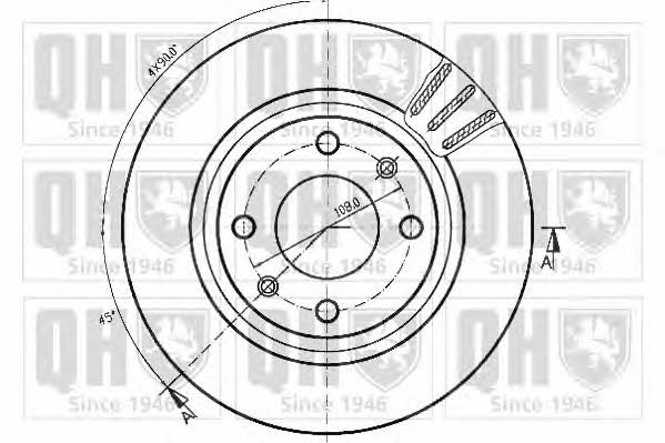 Quinton Hazell BDC3508 Front brake disc ventilated BDC3508: Buy near me in Poland at 2407.PL - Good price!