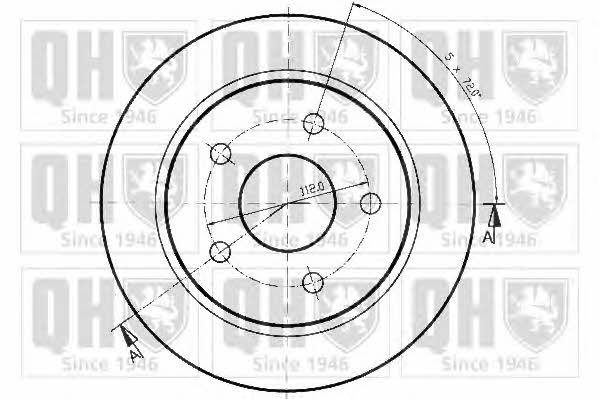 Quinton Hazell BDC3518 Rear brake disc, non-ventilated BDC3518: Buy near me in Poland at 2407.PL - Good price!