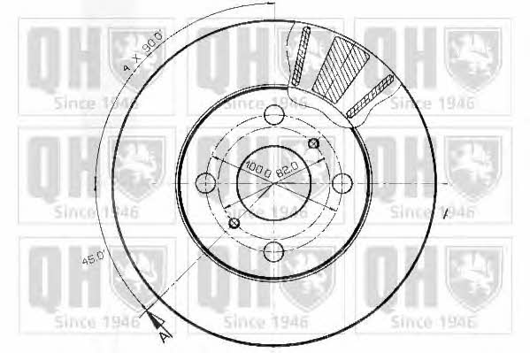 Quinton Hazell BDC3698 Front brake disc ventilated BDC3698: Buy near me in Poland at 2407.PL - Good price!