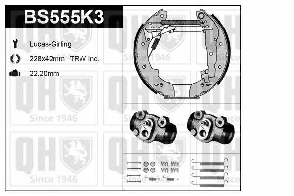 Quinton Hazell BS555K3 Brake shoe set BS555K3: Buy near me in Poland at 2407.PL - Good price!