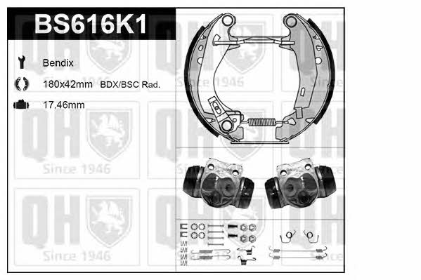 Quinton Hazell BS616K1 Brake shoe set BS616K1: Buy near me at 2407.PL in Poland at an Affordable price!