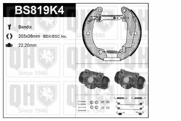 Quinton Hazell BS819K4 Brake shoe set BS819K4: Buy near me at 2407.PL in Poland at an Affordable price!