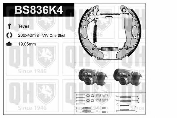 Quinton Hazell BS836K4 Колодки тормозные барабанные, комплект BS836K4: Отличная цена - Купить в Польше на 2407.PL!