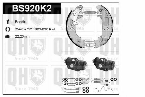 Quinton Hazell BS920K2 Колодки тормозные барабанные, комплект BS920K2: Отличная цена - Купить в Польше на 2407.PL!