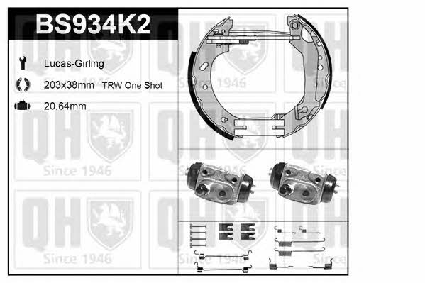 Quinton Hazell BS934K2 Колодки тормозные барабанные, комплект BS934K2: Отличная цена - Купить в Польше на 2407.PL!
