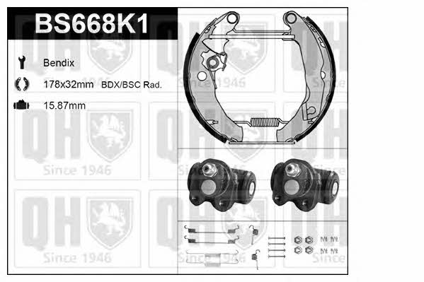 Quinton Hazell BS668K1 Brake shoe set BS668K1: Buy near me in Poland at 2407.PL - Good price!