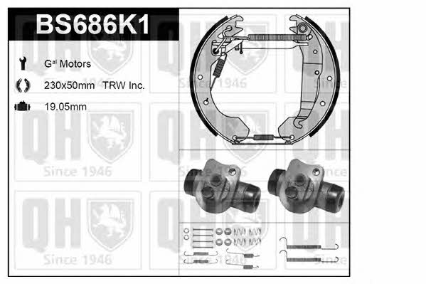 Quinton Hazell BS686K1 Brake shoe set BS686K1: Buy near me at 2407.PL in Poland at an Affordable price!