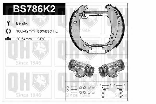 Quinton Hazell BS786K2 Колодки тормозные барабанные, комплект BS786K2: Отличная цена - Купить в Польше на 2407.PL!