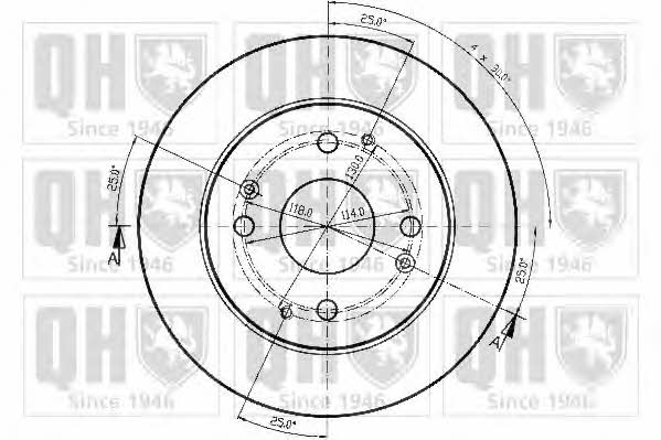 Quinton Hazell BDC3784 Rear brake disc, non-ventilated BDC3784: Buy near me at 2407.PL in Poland at an Affordable price!