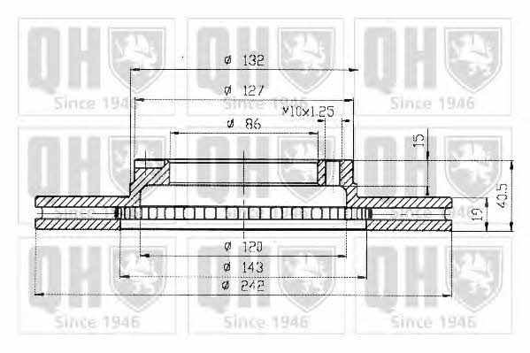 Quinton Hazell BDC4183 Диск гальмівний передній вентильований BDC4183: Приваблива ціна - Купити у Польщі на 2407.PL!