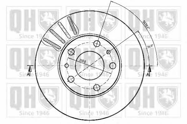 Quinton Hazell BDC4361 Front brake disc ventilated BDC4361: Buy near me in Poland at 2407.PL - Good price!