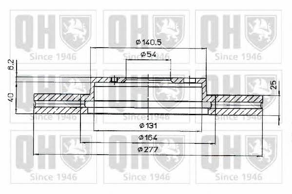 Quinton Hazell BDC4423 Front brake disc ventilated BDC4423: Buy near me at 2407.PL in Poland at an Affordable price!