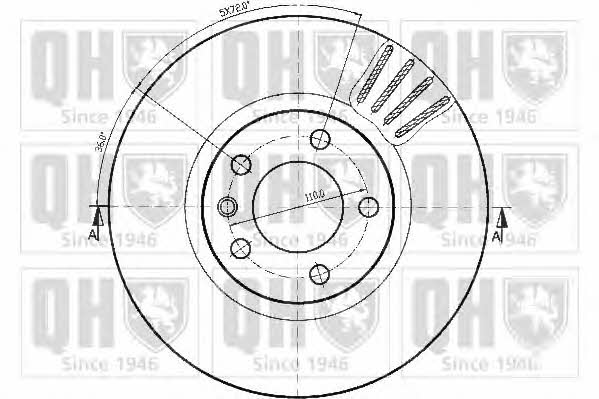Quinton Hazell BDC4439 Front brake disc ventilated BDC4439: Buy near me at 2407.PL in Poland at an Affordable price!