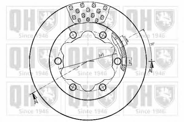 Quinton Hazell BDC4543 Rear ventilated brake disc BDC4543: Buy near me in Poland at 2407.PL - Good price!