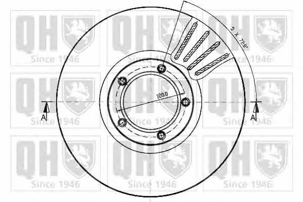 Quinton Hazell BDC4584 Front brake disc ventilated BDC4584: Buy near me in Poland at 2407.PL - Good price!