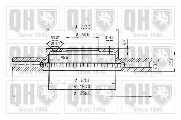 Quinton Hazell BDC4813 Тормозной диск передний вентилируемый BDC4813: Отличная цена - Купить в Польше на 2407.PL!