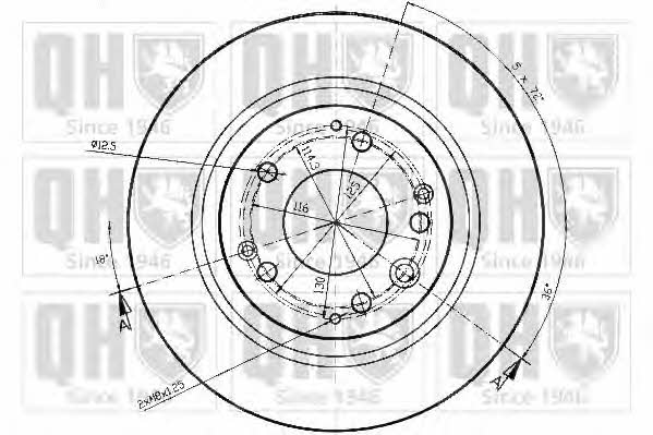 Quinton Hazell BDC4840 Тормозной диск задний невентилируемый BDC4840: Отличная цена - Купить в Польше на 2407.PL!