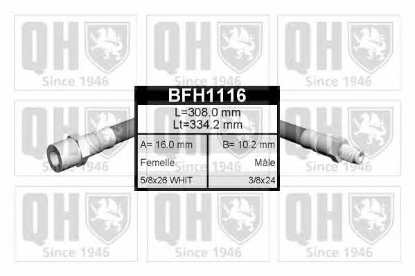 Quinton Hazell BFH1116 Bremsschlauch BFH1116: Bestellen Sie in Polen zu einem guten Preis bei 2407.PL!