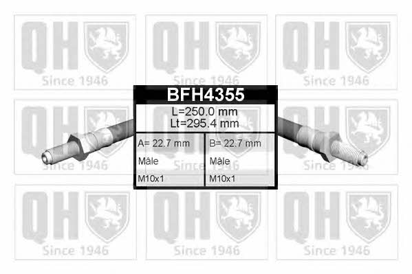 Quinton Hazell BFH4355 Przewód hamulcowy elastyczny BFH4355: Dobra cena w Polsce na 2407.PL - Kup Teraz!