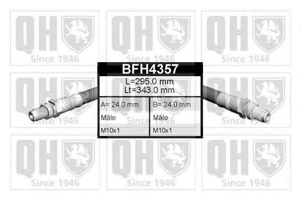 Quinton Hazell BFH4357 Przewód hamulcowy elastyczny BFH4357: Dobra cena w Polsce na 2407.PL - Kup Teraz!