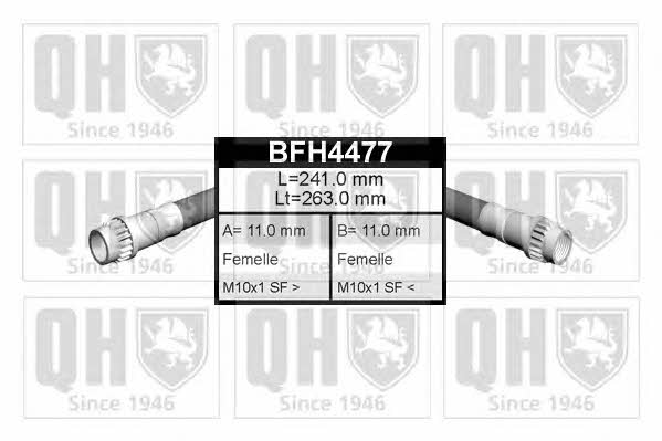 Quinton Hazell BFH4477 Гальмівний шланг BFH4477: Приваблива ціна - Купити у Польщі на 2407.PL!