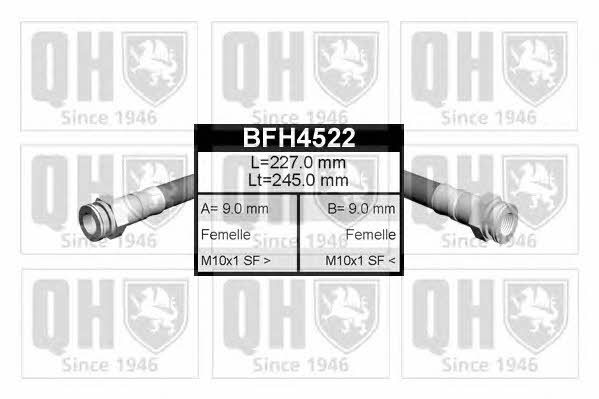 Quinton Hazell BFH4522 Przewód hamulcowy elastyczny BFH4522: Atrakcyjna cena w Polsce na 2407.PL - Zamów teraz!