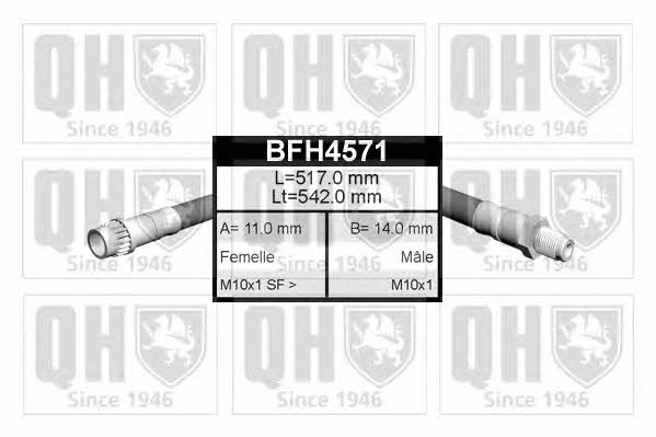 Quinton Hazell BFH4571 Тормозной шланг BFH4571: Отличная цена - Купить в Польше на 2407.PL!