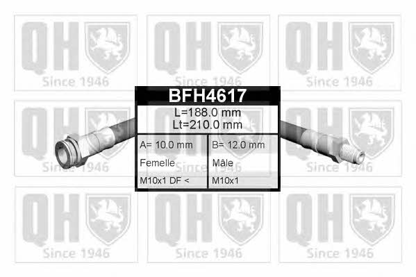 Quinton Hazell BFH4617 Przewód hamulcowy elastyczny BFH4617: Dobra cena w Polsce na 2407.PL - Kup Teraz!