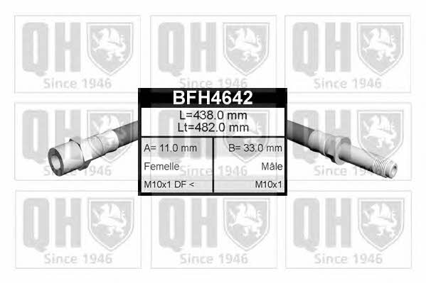 Quinton Hazell BFH4642 Przewód hamulcowy elastyczny BFH4642: Dobra cena w Polsce na 2407.PL - Kup Teraz!