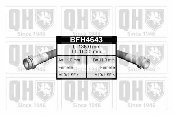 Quinton Hazell BFH4643 Bremsschlauch BFH4643: Kaufen Sie zu einem guten Preis in Polen bei 2407.PL!