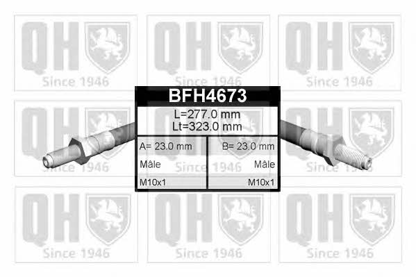 Quinton Hazell BFH4673 Гальмівний шланг BFH4673: Приваблива ціна - Купити у Польщі на 2407.PL!