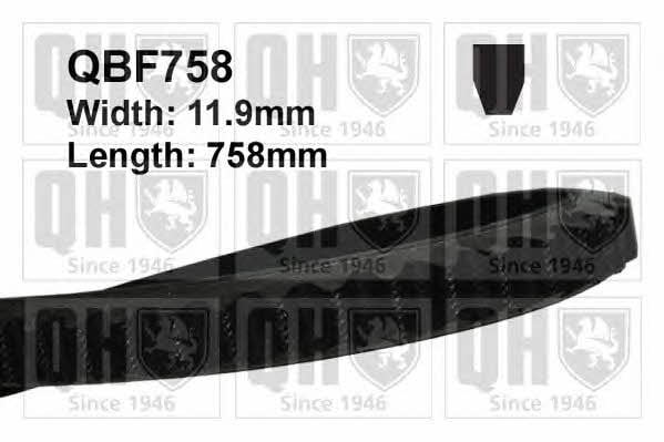 Quinton Hazell QBF758 V-belt 11.9X758 QBF758: Buy near me in Poland at 2407.PL - Good price!