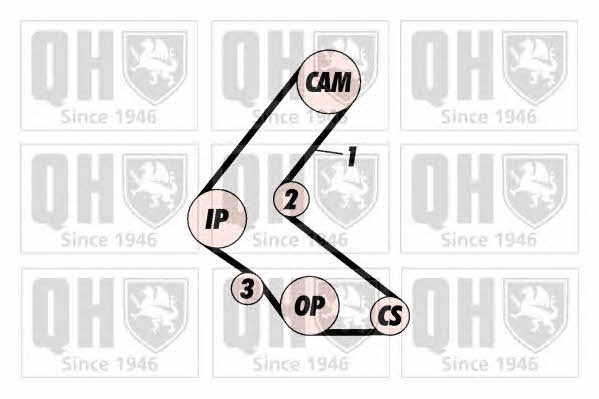 Quinton Hazell QBK338 Комплект ремня ГРМ QBK338: Отличная цена - Купить в Польше на 2407.PL!