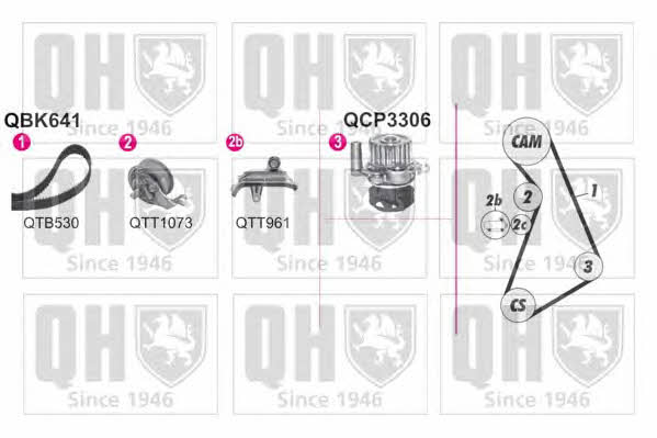 Quinton Hazell QBPK6410 Ремень ГРМ, комплект с водяным насосом QBPK6410: Отличная цена - Купить в Польше на 2407.PL!