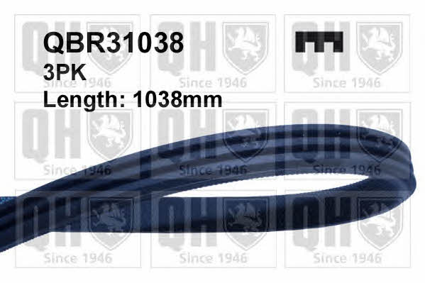 Quinton Hazell QBR31038 V-ribbed belt 3PK1038 QBR31038: Buy near me in Poland at 2407.PL - Good price!