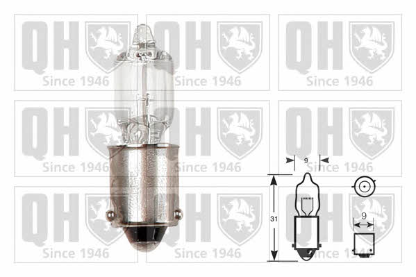 Quinton Hazell QBL434 Лампа розжарювання H6W 12V 6W QBL434: Приваблива ціна - Купити у Польщі на 2407.PL!