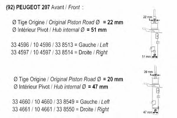 Record 104596 Амортизатор подвески передний левый масляный 104596: Отличная цена - Купить в Польше на 2407.PL!