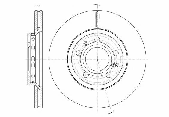 Remsa 61447.10 Rear ventilated brake disc 6144710: Buy near me in Poland at 2407.PL - Good price!