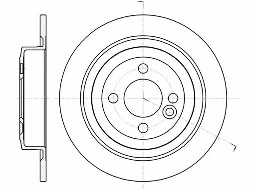 Remsa 61443.00 Bremsscheibe hinten, unbelüftet 6144300: Bestellen Sie in Polen zu einem guten Preis bei 2407.PL!