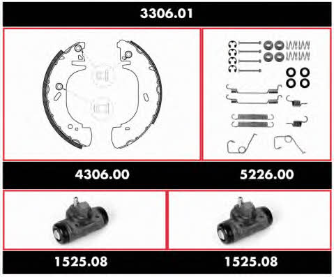  3306.01 Brake shoe set 330601: Buy near me in Poland at 2407.PL - Good price!