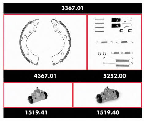 Remsa 3367.01 Brake shoe set 336701: Buy near me in Poland at 2407.PL - Good price!