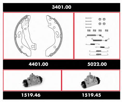 Remsa 3401.00 Brake shoe set 340100: Buy near me in Poland at 2407.PL - Good price!