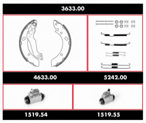  3633.00 Brake shoe set 363300: Buy near me in Poland at 2407.PL - Good price!
