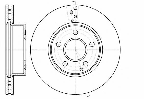 Remsa 61066.10 Front brake disc ventilated 6106610: Buy near me in Poland at 2407.PL - Good price!