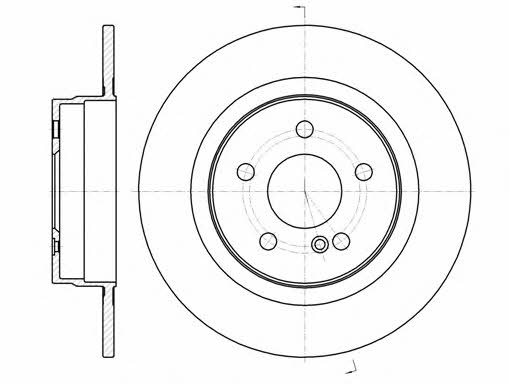 Remsa 61070.00 Rear brake disc, non-ventilated 6107000: Buy near me in Poland at 2407.PL - Good price!