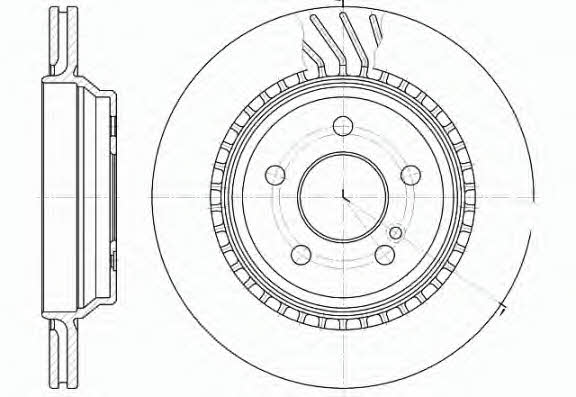 Remsa 61072.10 Тормозной диск задний вентилируемый 6107210: Отличная цена - Купить в Польше на 2407.PL!