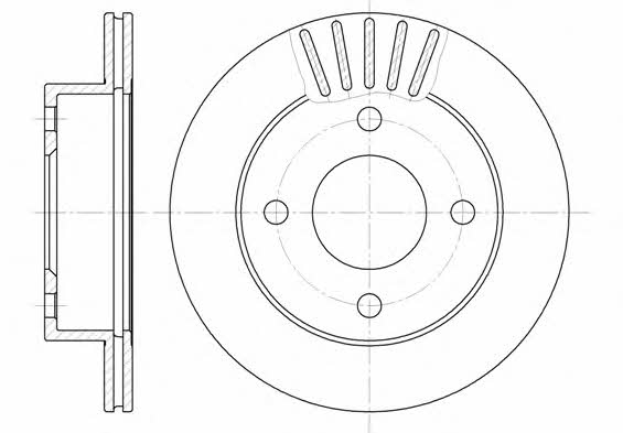 Remsa 61085.10 Front brake disc ventilated 6108510: Buy near me in Poland at 2407.PL - Good price!