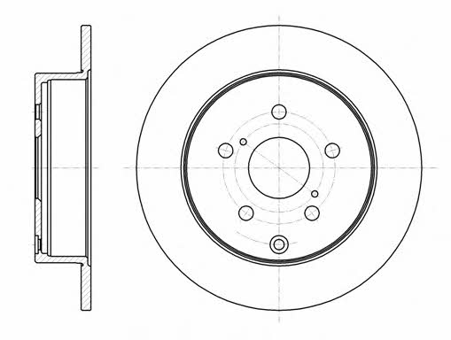 Remsa 61088.00 Rear brake disc, non-ventilated 6108800: Buy near me in Poland at 2407.PL - Good price!