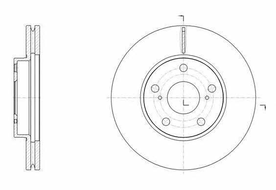 Remsa 61539.10 Front brake disc ventilated 6153910: Buy near me in Poland at 2407.PL - Good price!